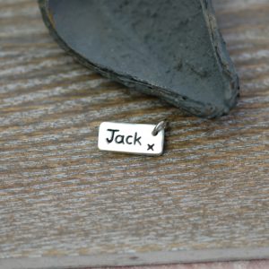 Mini sterling silver personalised name charm