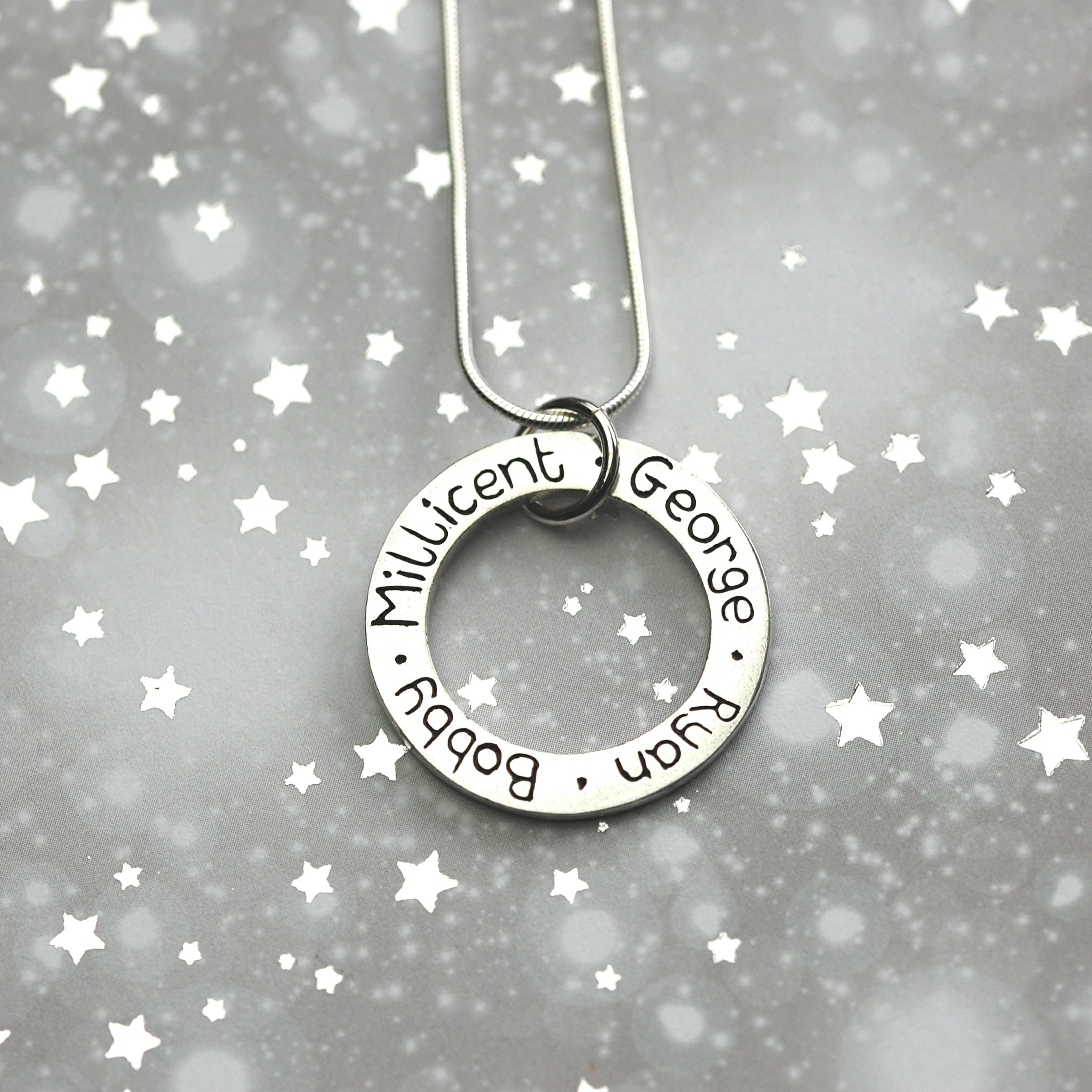 Sterling silver personalised name charm