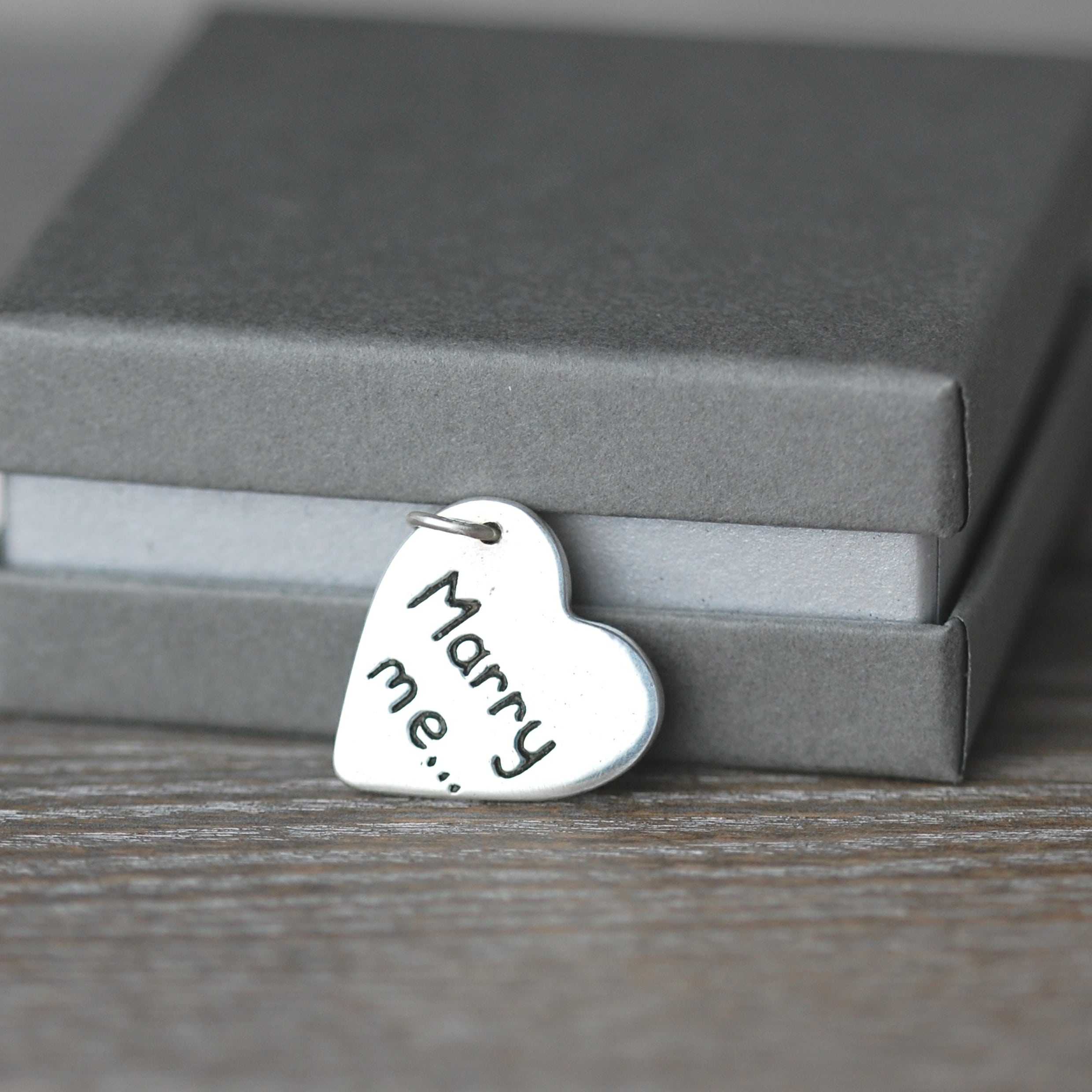 Sterling silver personalised message charm