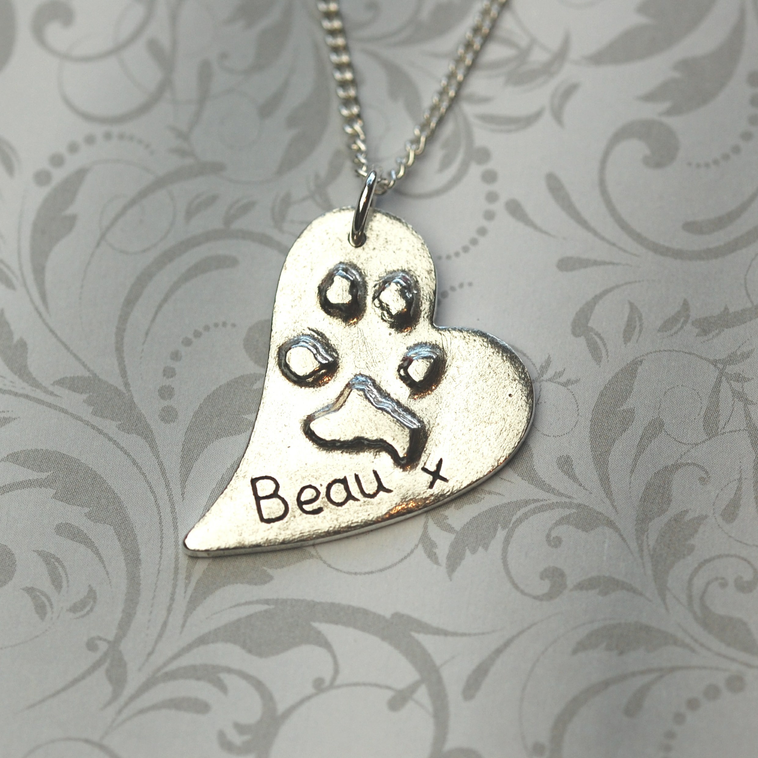 Large raised paw print charm. Ideal gifts for pet lovers