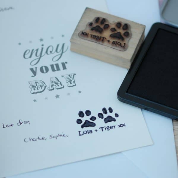 Personalised double paw print stamp gifts for pet lovers