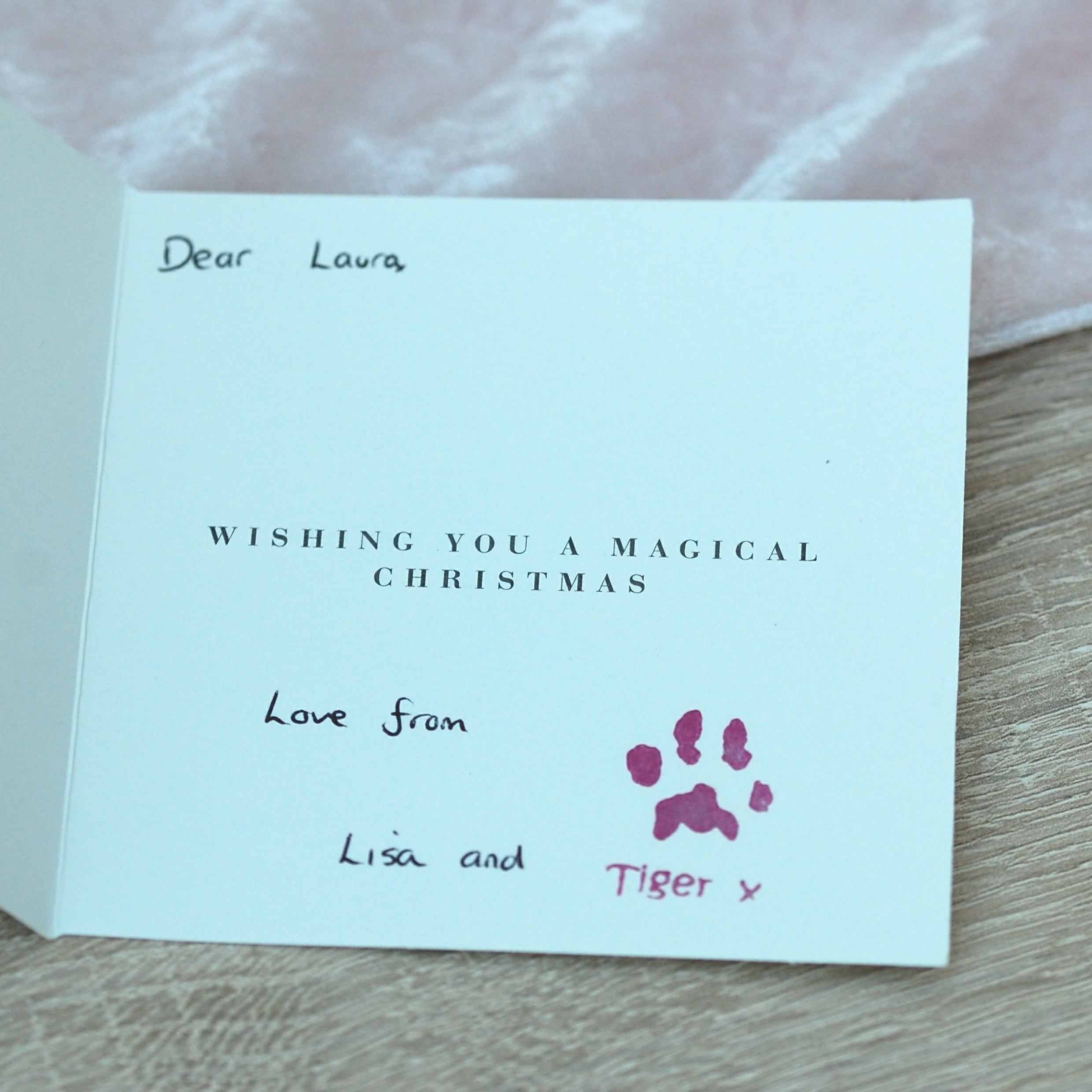 Personalised stamp with your pet's unique paw print and name