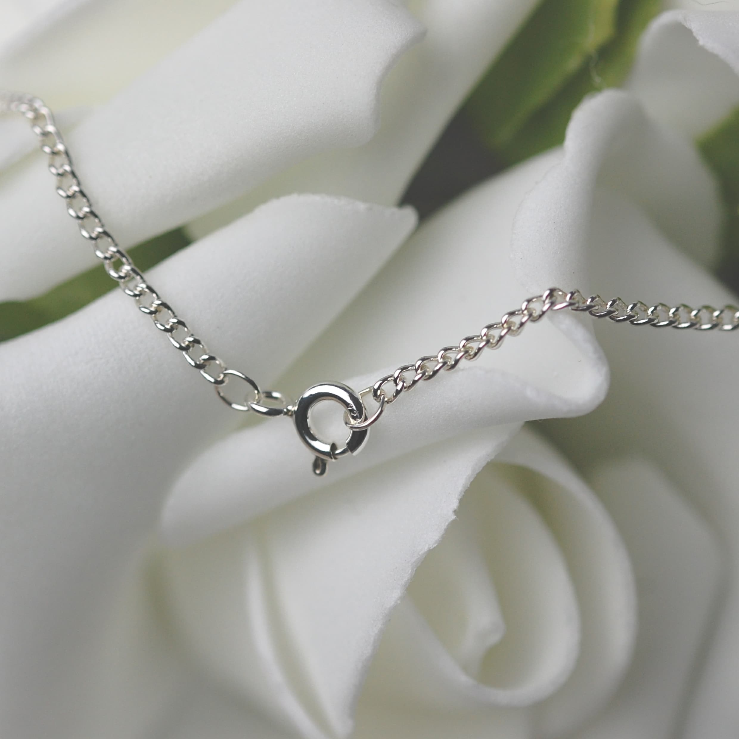 Sterling silver small link curb chain