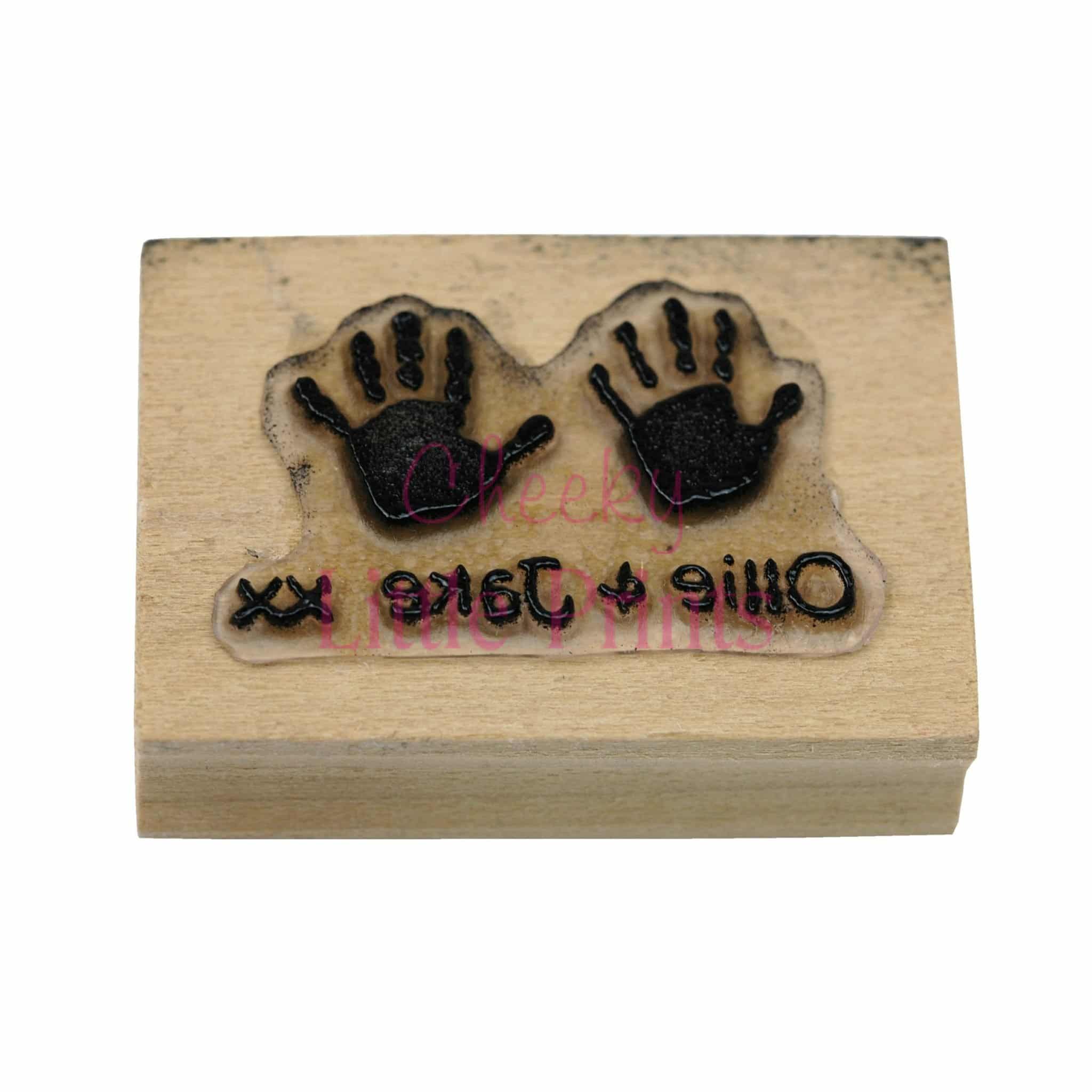 Personalised double handprint stamp