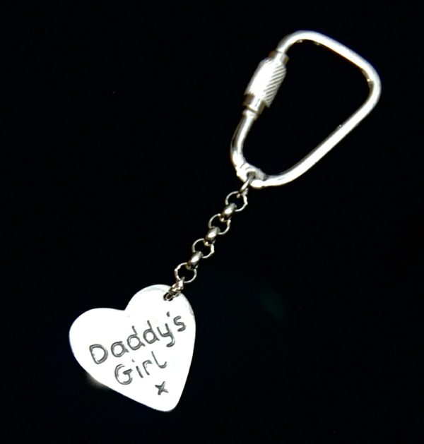 Inscription on the back of a heart keyring.