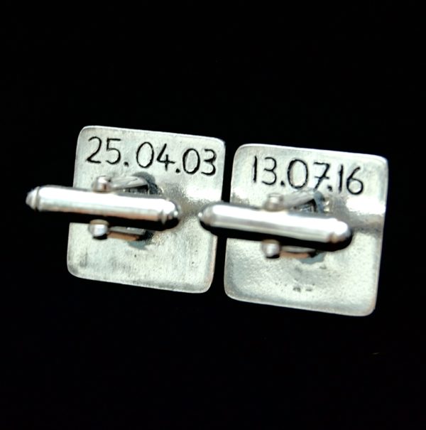 Capture your special dates on the back of your cufflinks.