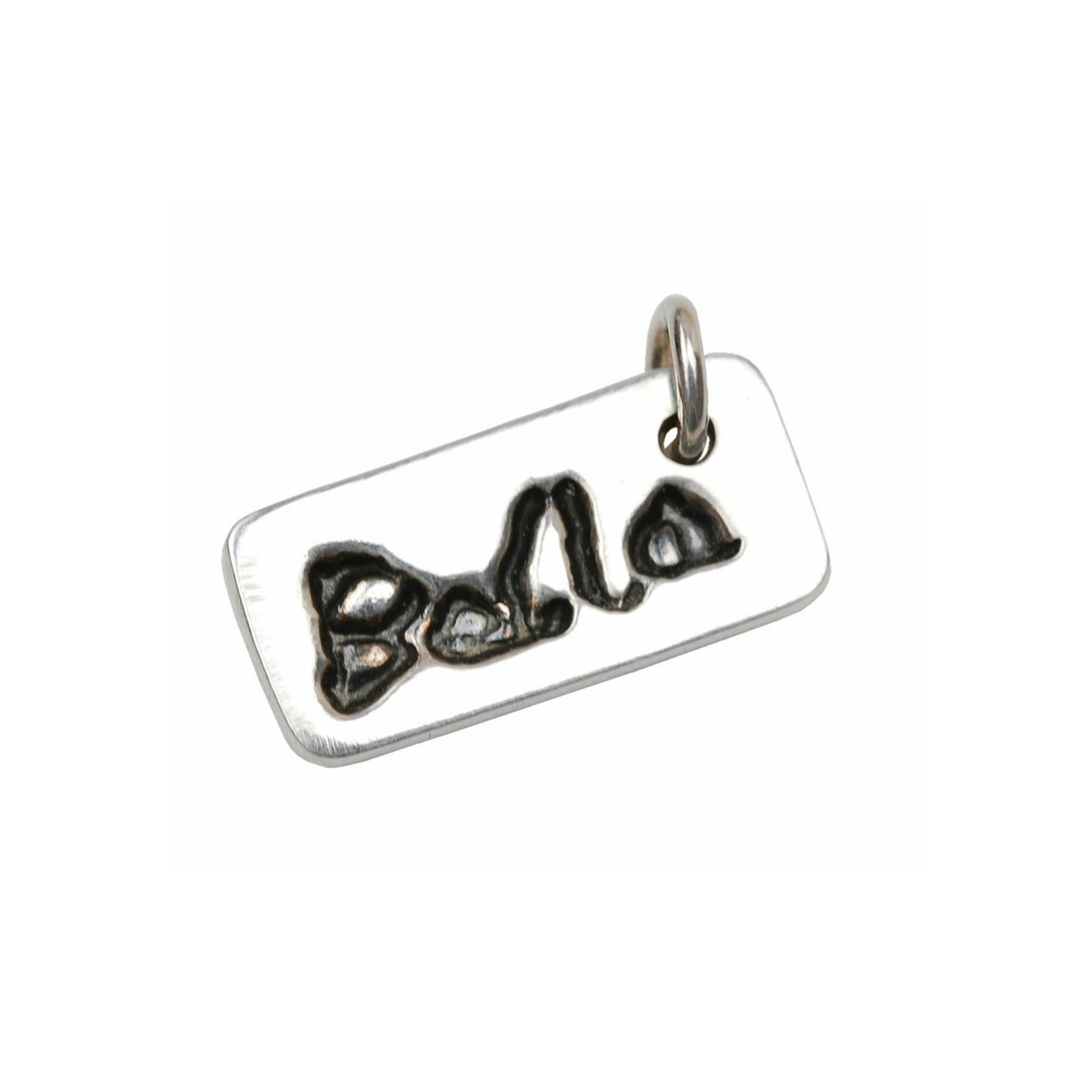 Mini silver charm capturing your loved one's signature