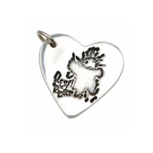 Sterling silver charm with your child's drawing