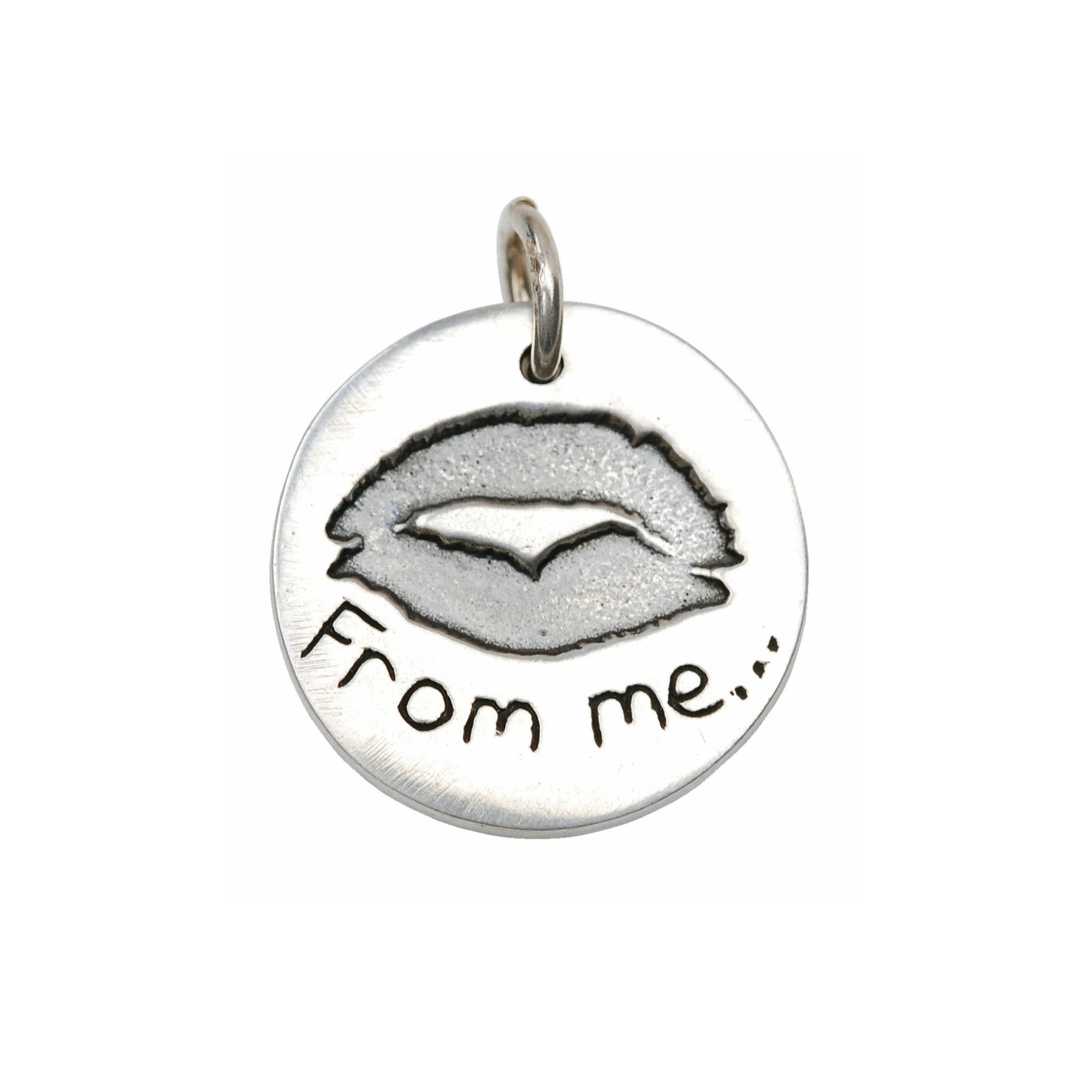 Sterling silver kiss charm