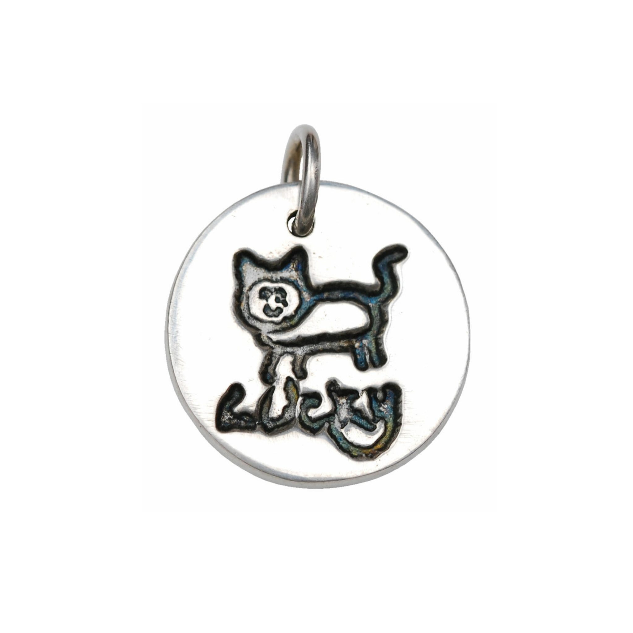 Silver charm with your child's drawing