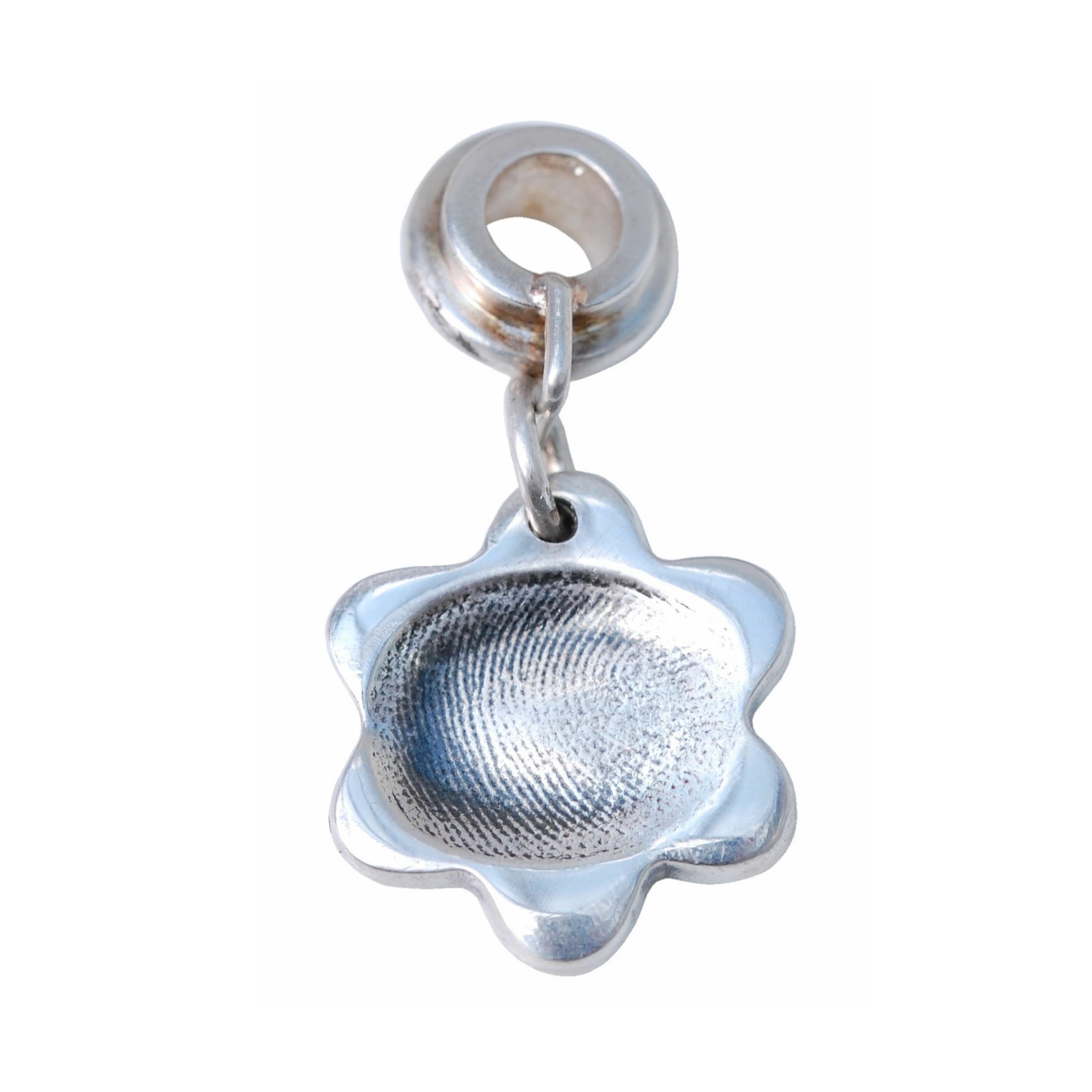 Small fingerprint charm with charm carrier