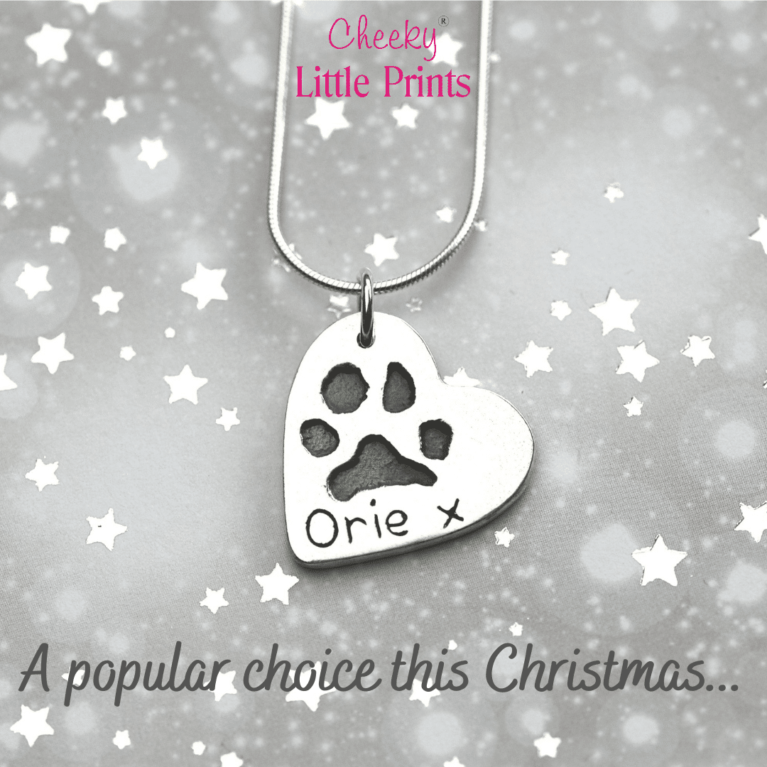Paw print necklace last minute Christmas order information